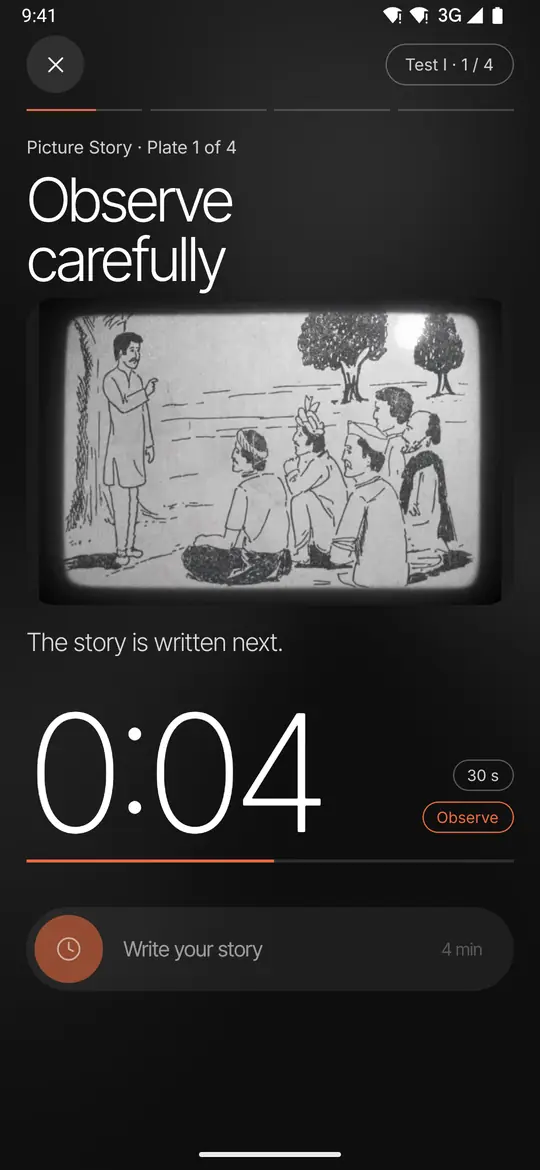 Prepare ISSB app: a Picture Story test